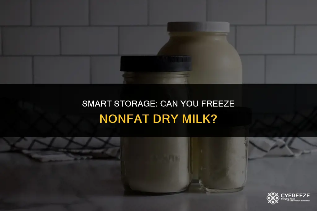 can i freeze nonfat dry milk