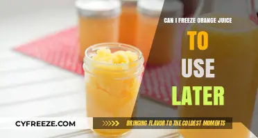 Freezing Orange Juice: A Handy Guide for Later Use