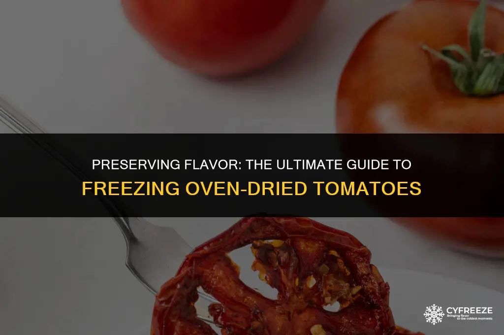 can i freeze oven dried tomatoes