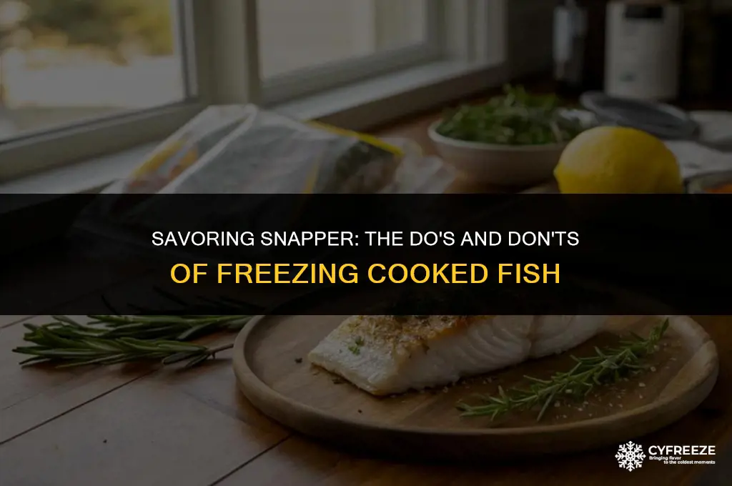 can i freeze snapper after it