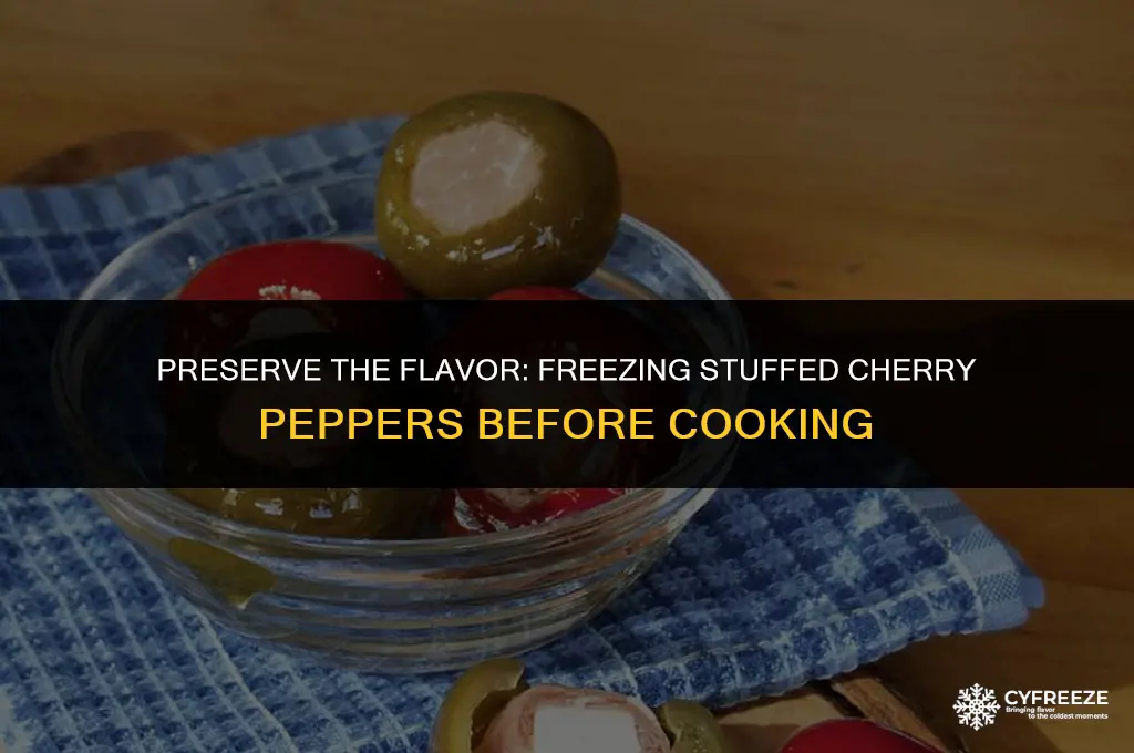 can i freeze stuffed cherry peppers before cooking