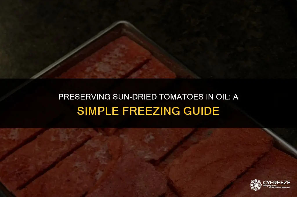 can i freeze sun dried tomatoes in oil