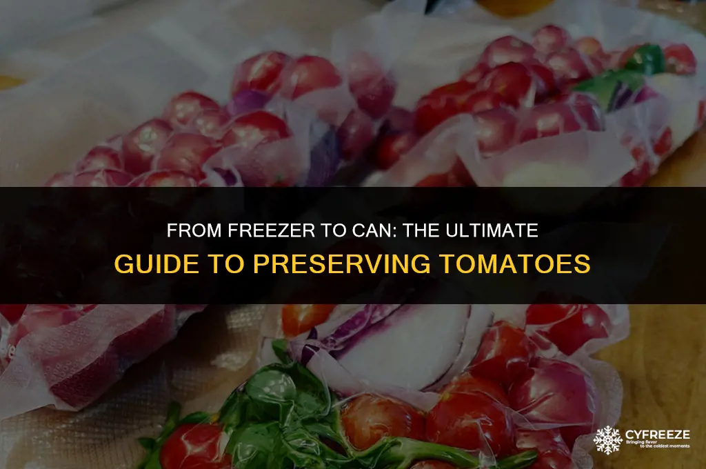 can i freeze tomatoes and then later cook and can