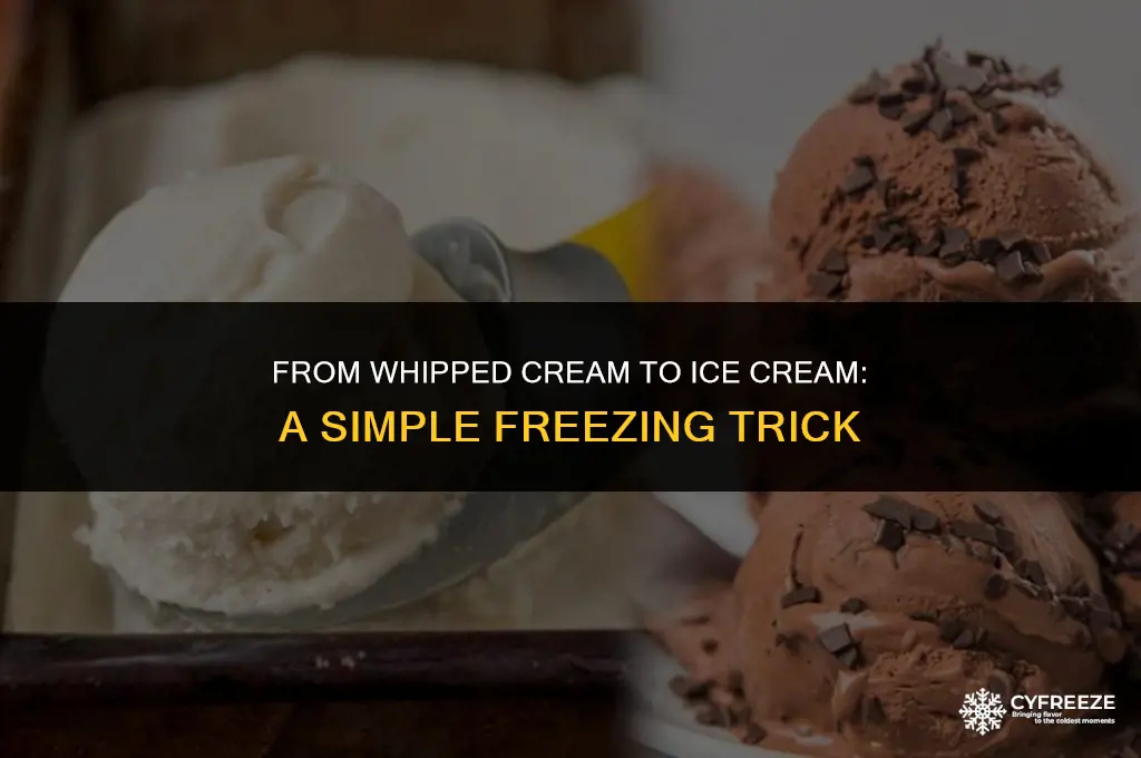 can i freeze whipped cream to make ice cream