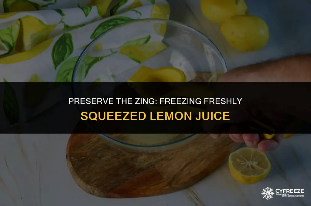 can i juice a lemon and freeze freshly squeezed