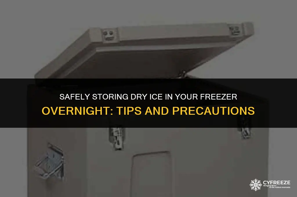 can i keep dry ice in my freezer overnight