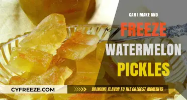 Sweet and Tangy: The Art of Freezing Watermelon Pickles