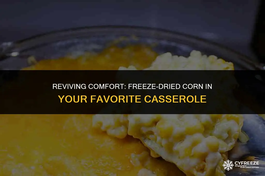 can i make corn casserole with freeze dried corn