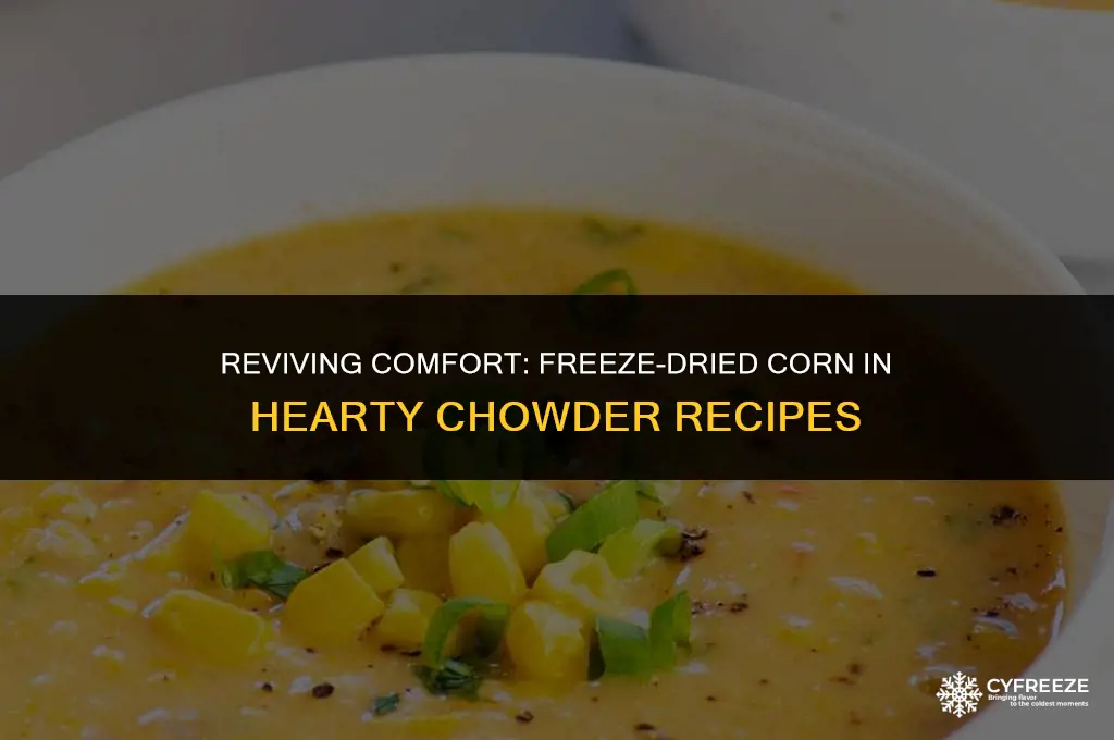can i make corn chowder with freeze dried corn