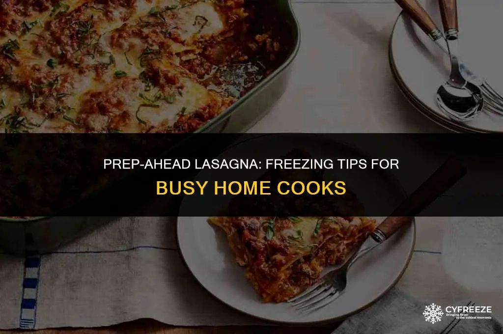 can i make lasagne ahead and freeze it