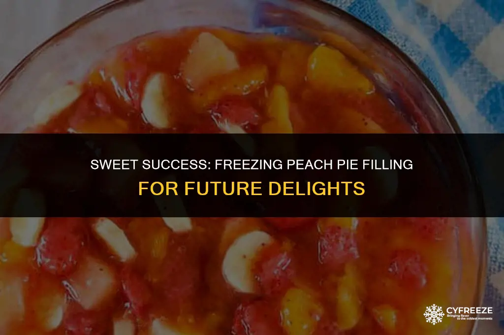 can i make peach pie fillling and freeze it