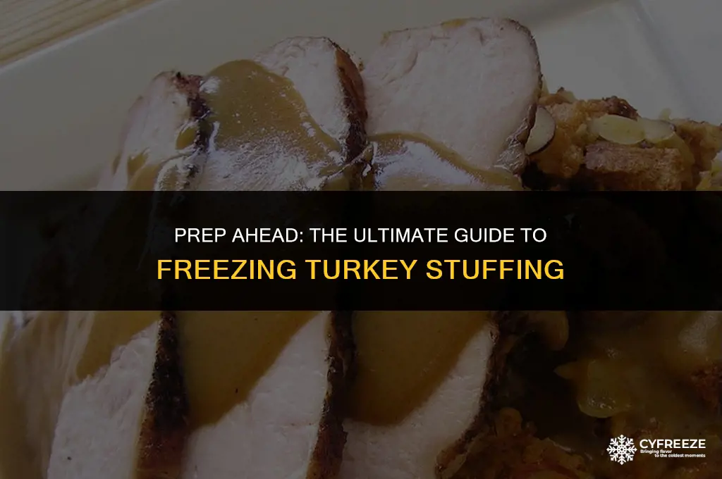 can i make turkey stuffing ahead and freeze it
