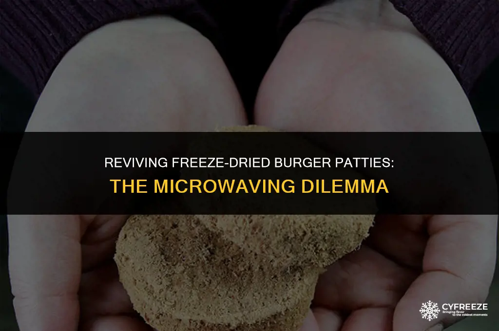 can i microwave freeze dried burger patties