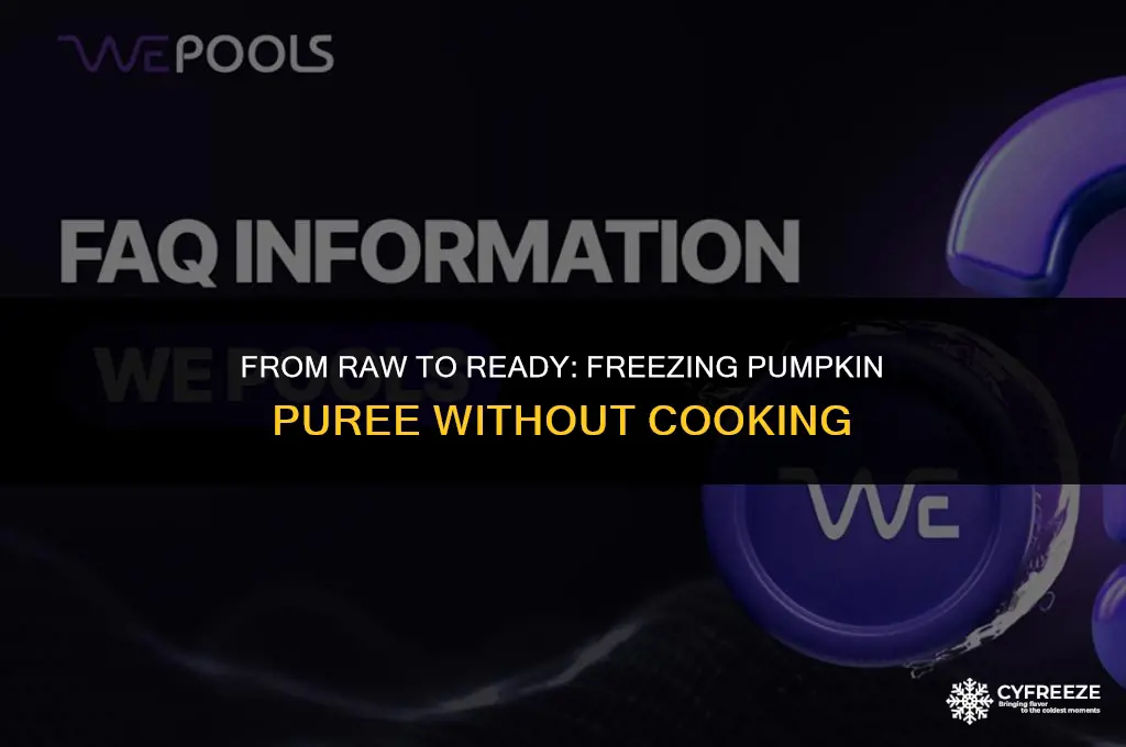 can i puree pumpkin freeze it without cooking