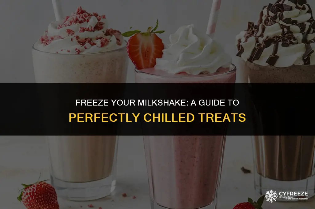 can i put a milkshake in the freezer