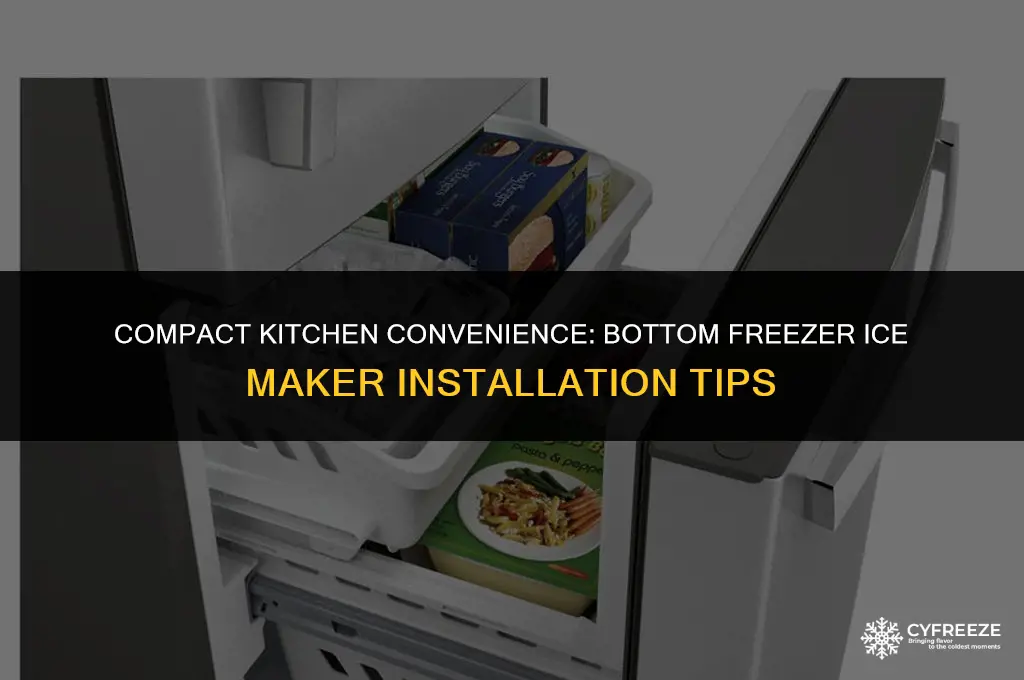 can i put an ice maker is a bottom freezer