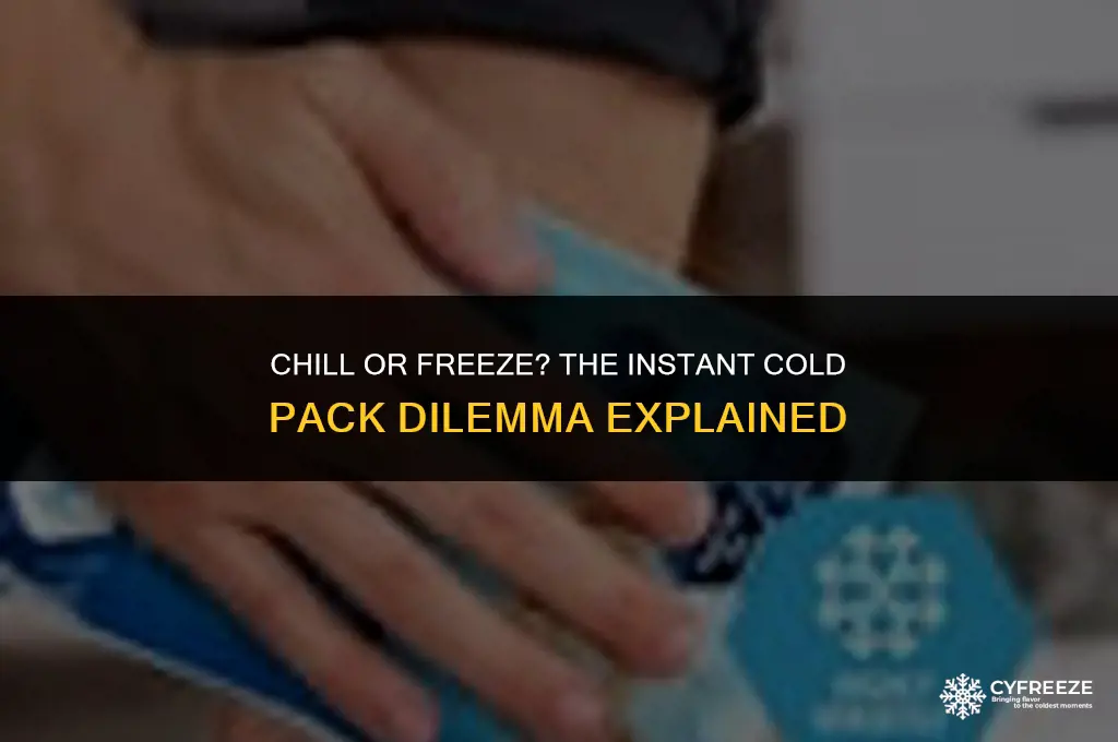 can i put an instant cold pack in the freezer