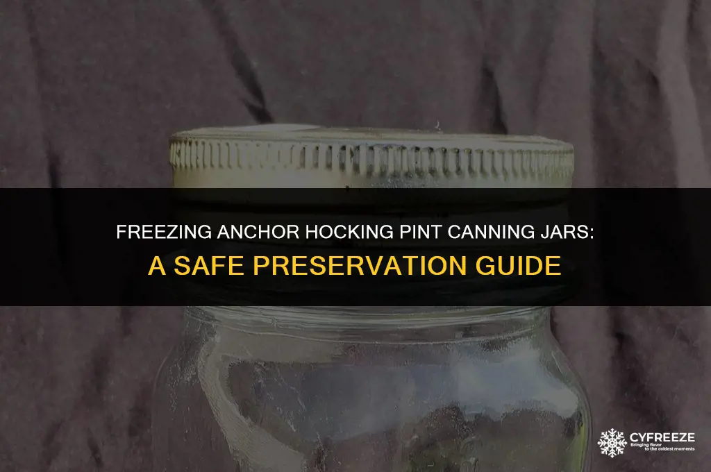 can i put anchor hocking pint canning jars in freezer