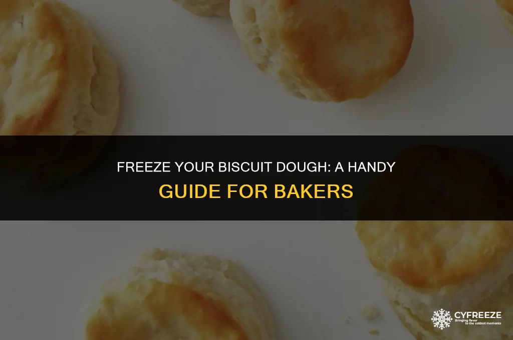 can i put biscuit dough in the freezer
