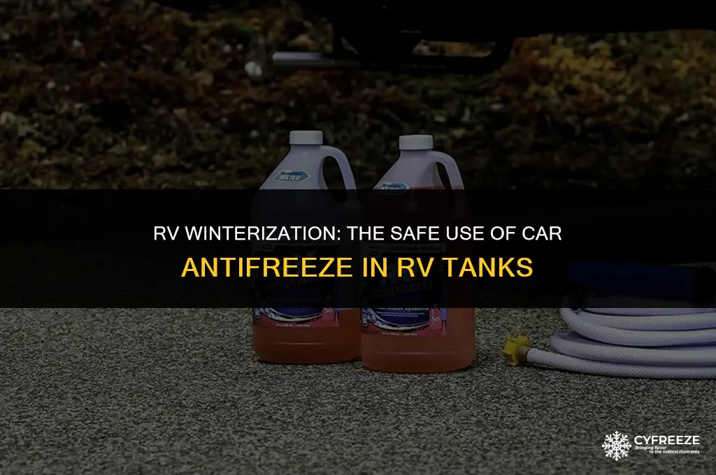 can i put car anti freeze in my rv tanks
