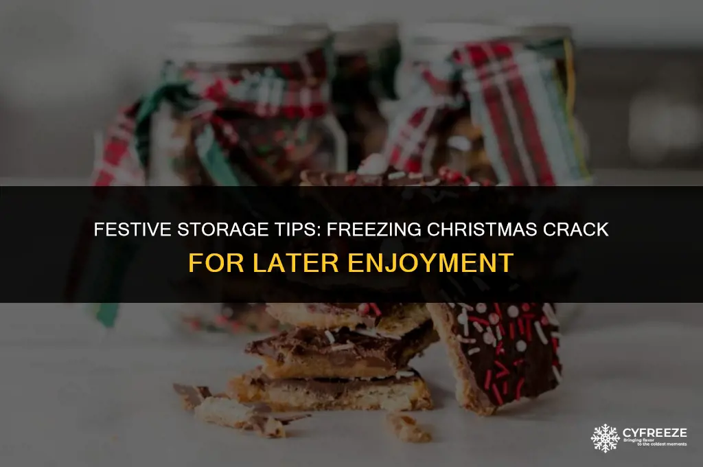 can i put christmas crack in freezer