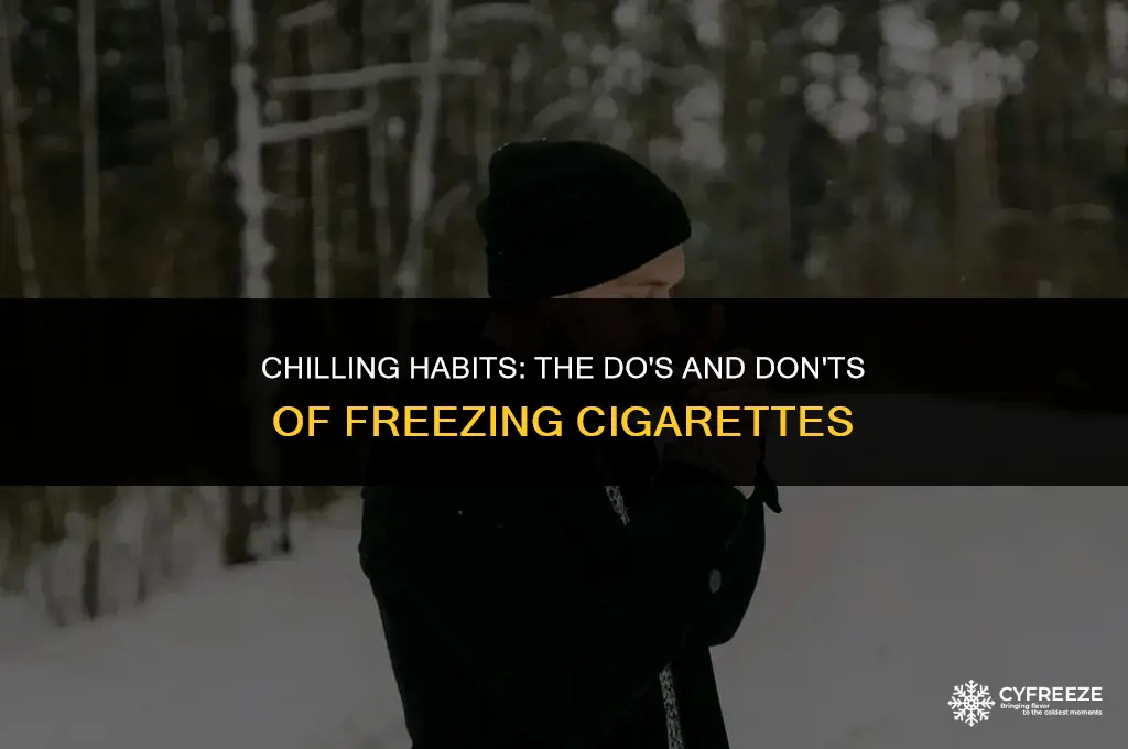 can i put cigarettes in freezer