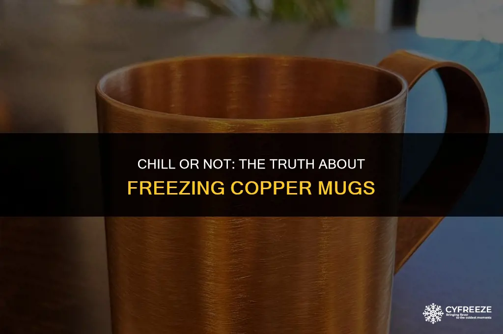 can i put copper mugs in the freezer