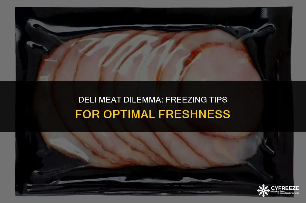 can i put deli meat in the freezer