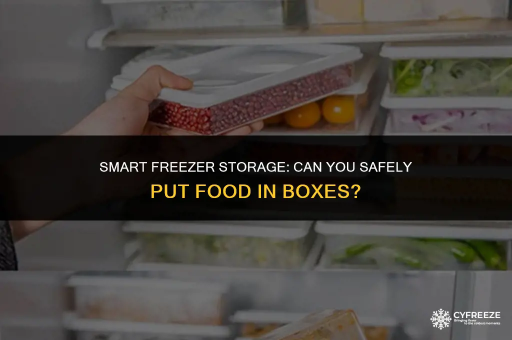 can i put food in boxes in deep freezer