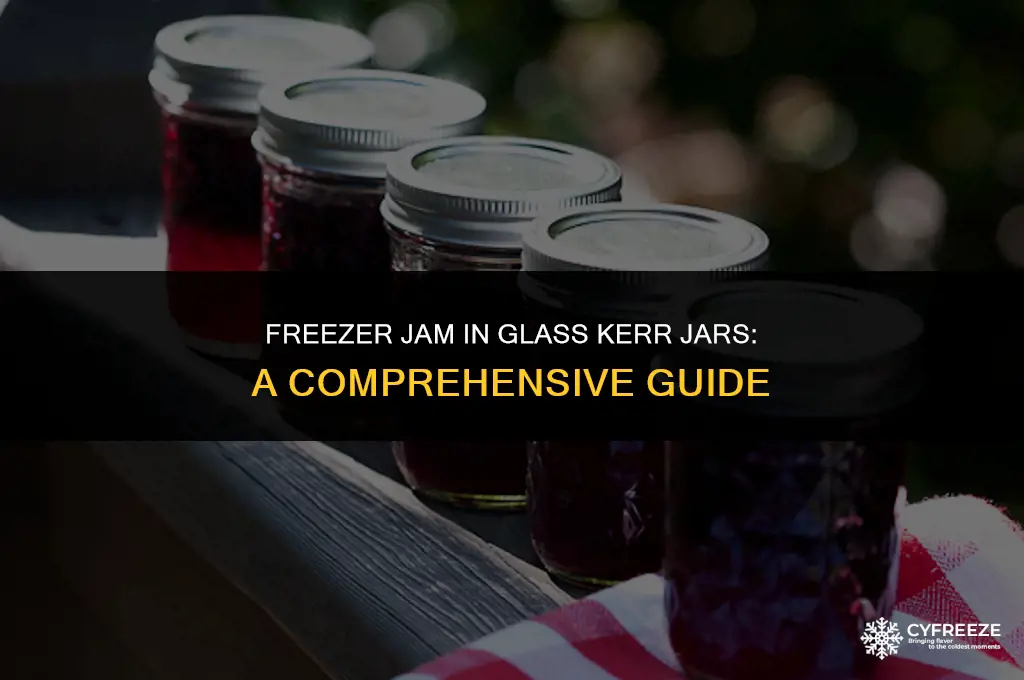 can i put freezer jam in glas kerr jars