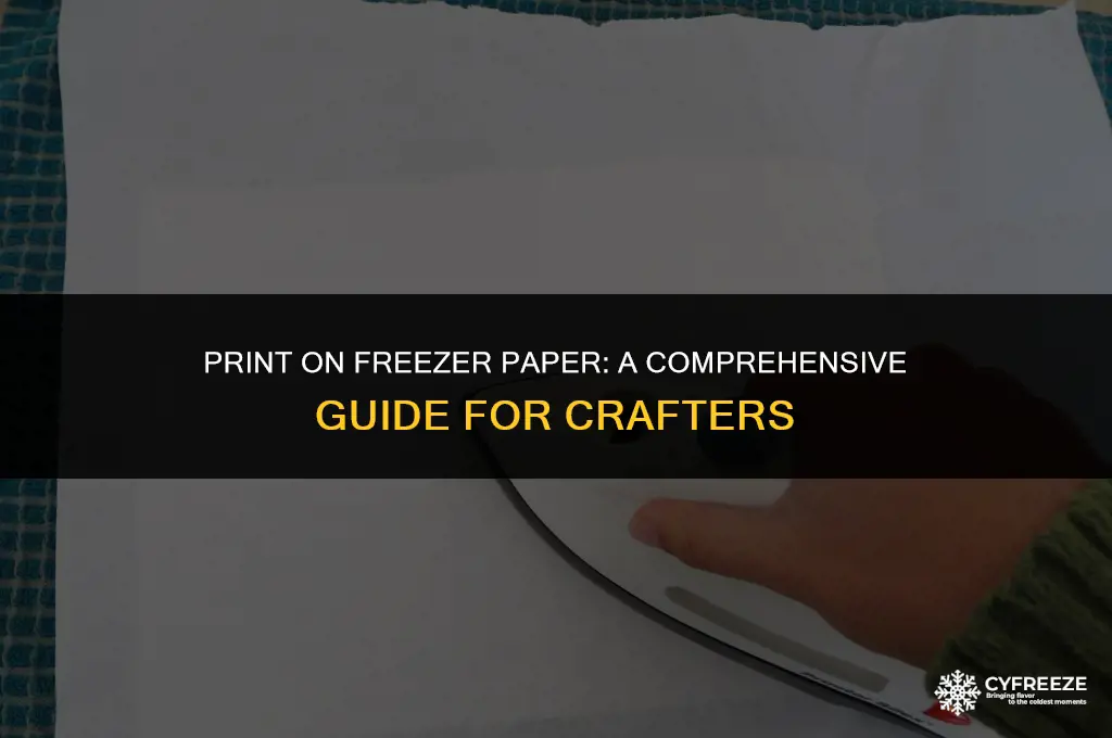 can i put freezer paper through the prunter