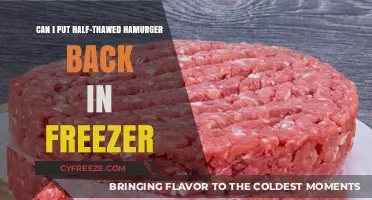 Reviving Frozen Delights: Can You Safely Refreeze Half-Thawed Hamburgers?