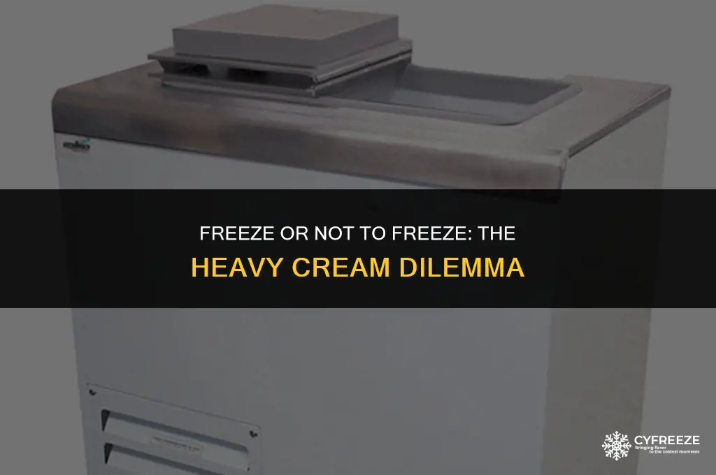 can i put heavy cream in the freezer