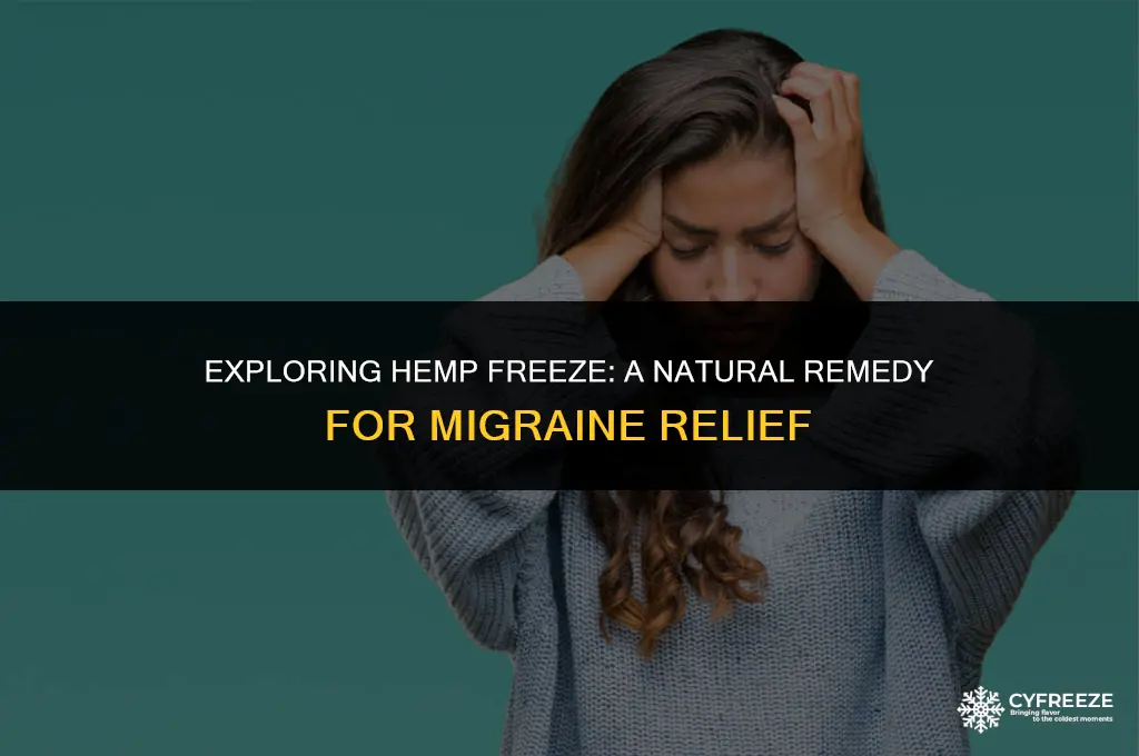 can i put hemp freeze migraine