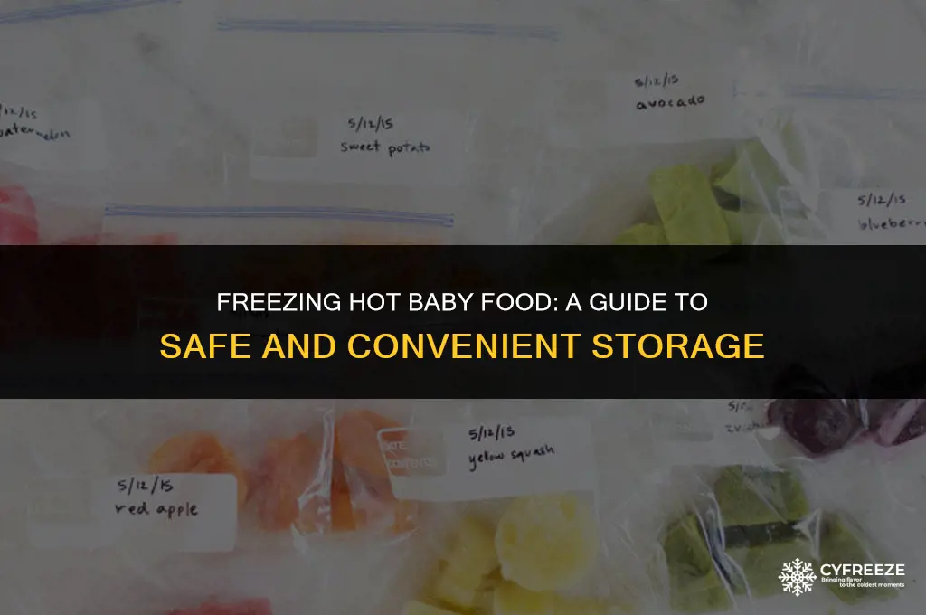 can i put hot baby food straight in the freezer