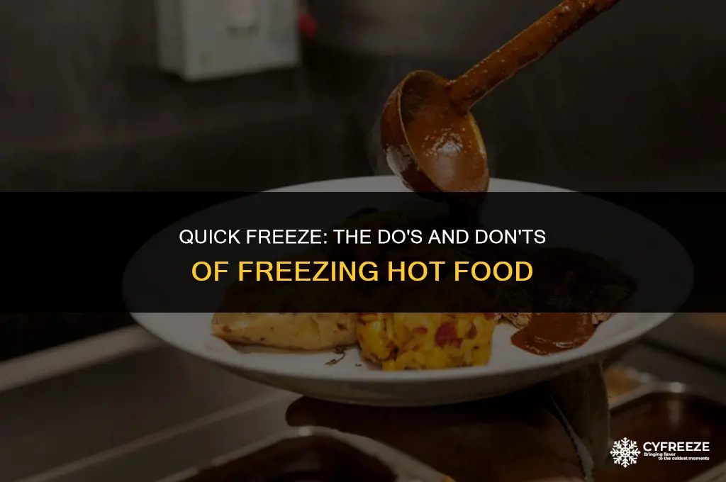 can i put hot food directly into the freezer