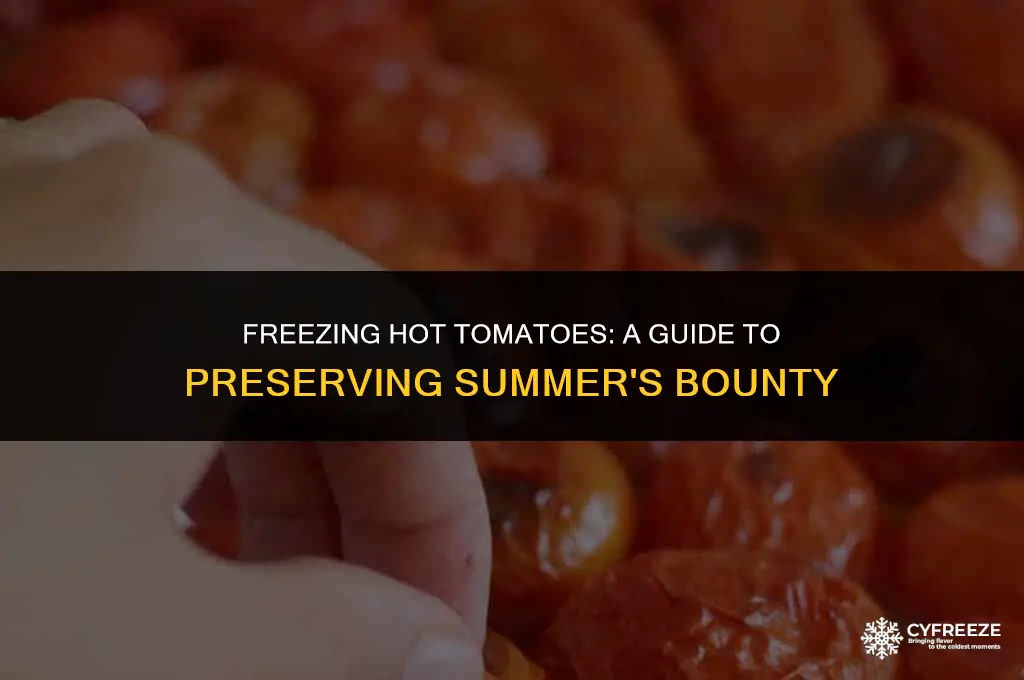 can i put hot tomatoes in the freezer