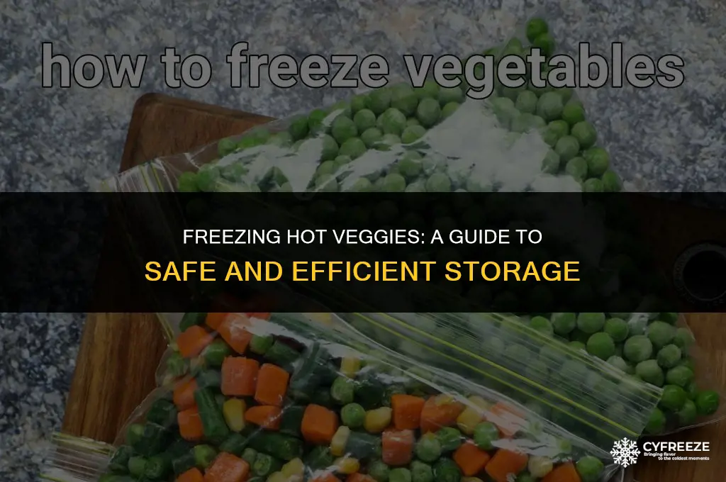 can i put hot vegetables directly in freezer
