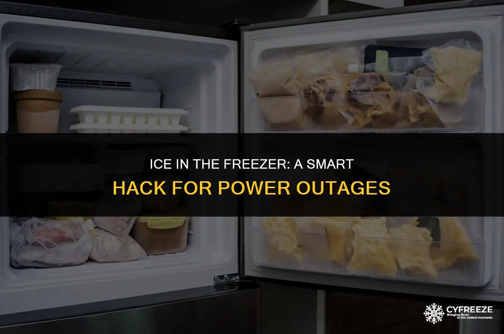 can i put ice in the freezer for power outage