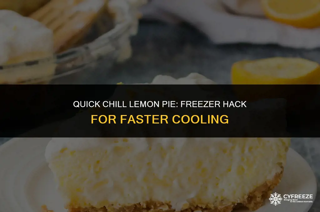 can i put lemon pie in freezer to speed chilling
