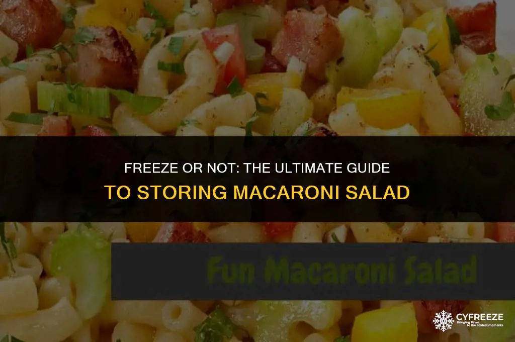 can i put macaroni salad in the freezer