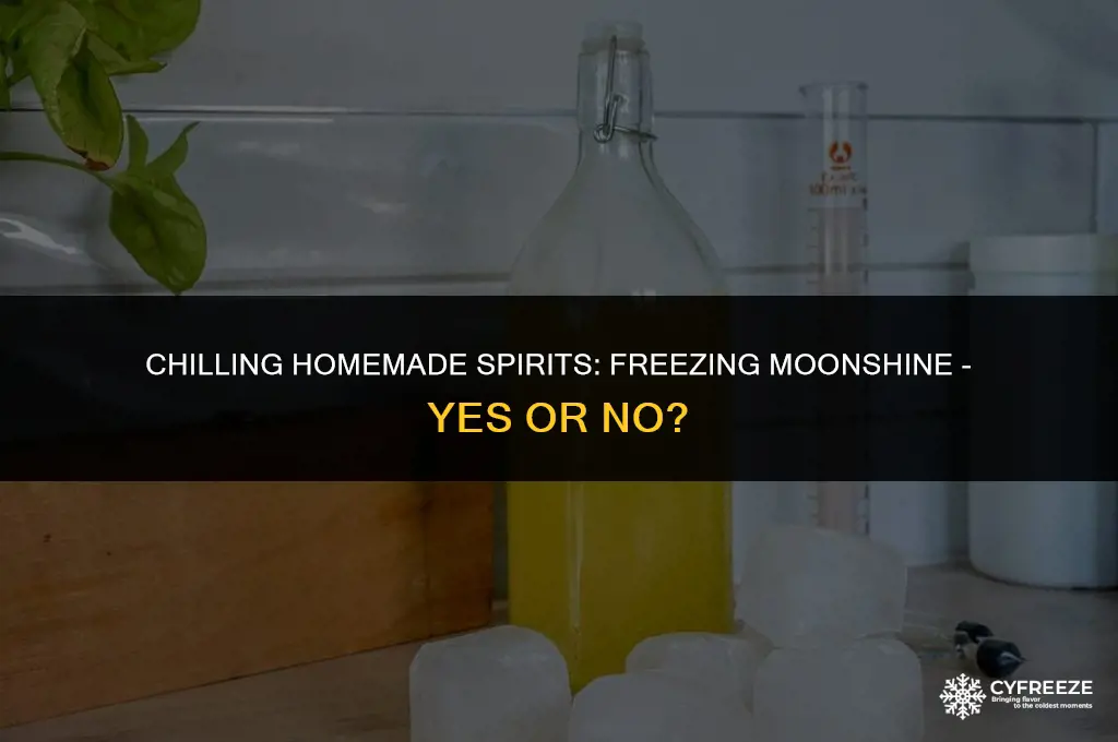 can i put moonshine in the freezer