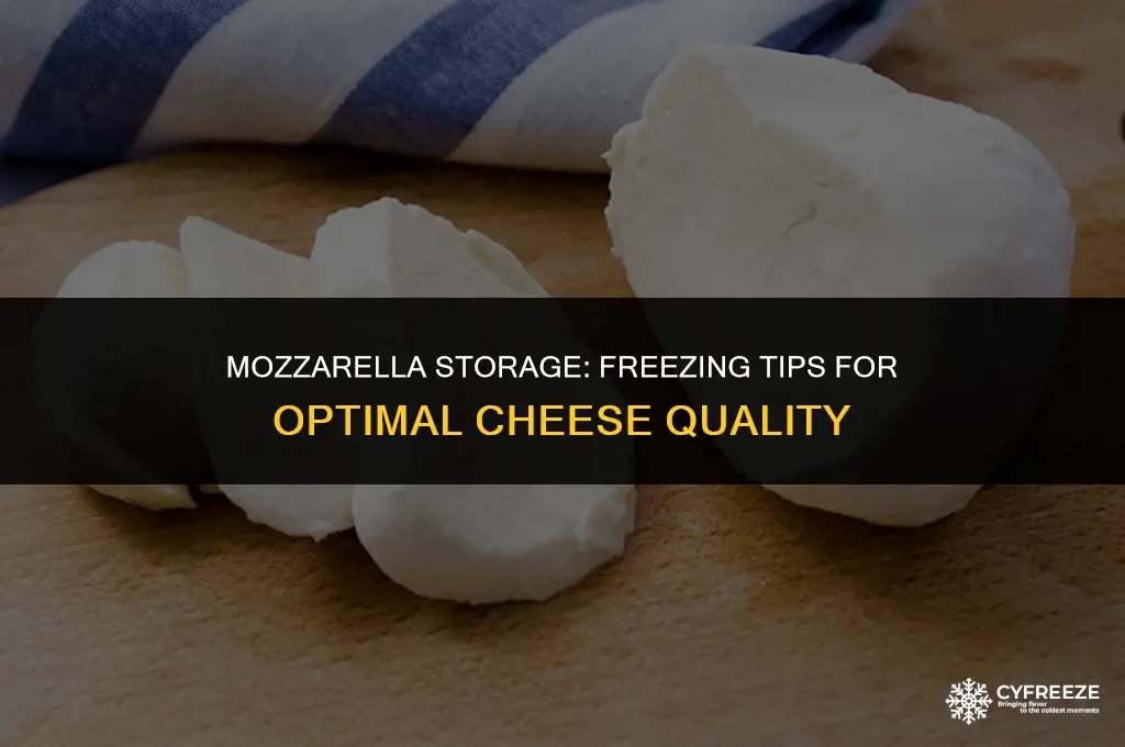 can i put mozzarella in freezer