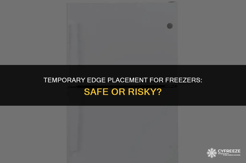 can i put my freezer on edge for a while