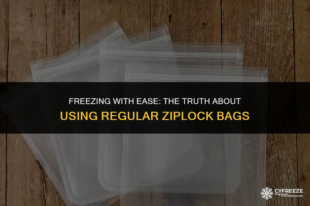 can i put normal zip lock bags in freezer