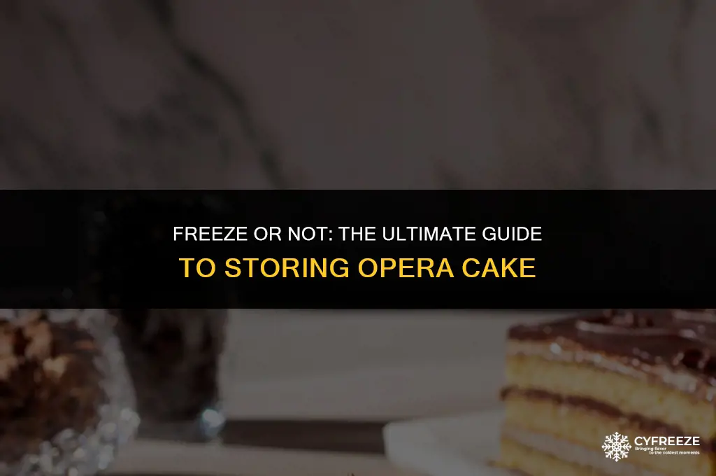 can i put opera cake in the freezer