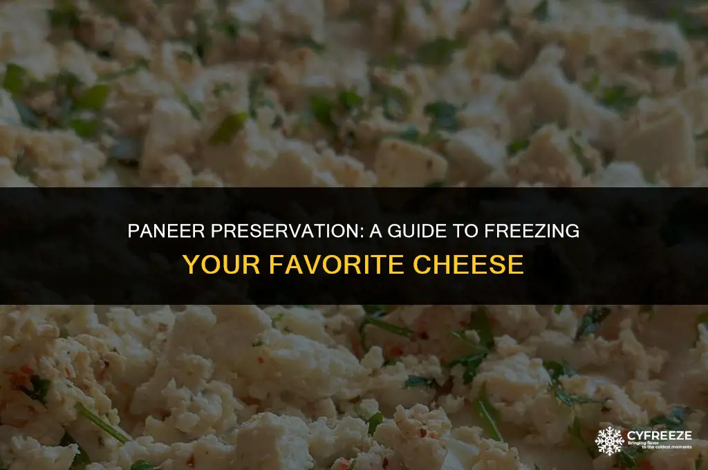 can i put paneer in freezer
