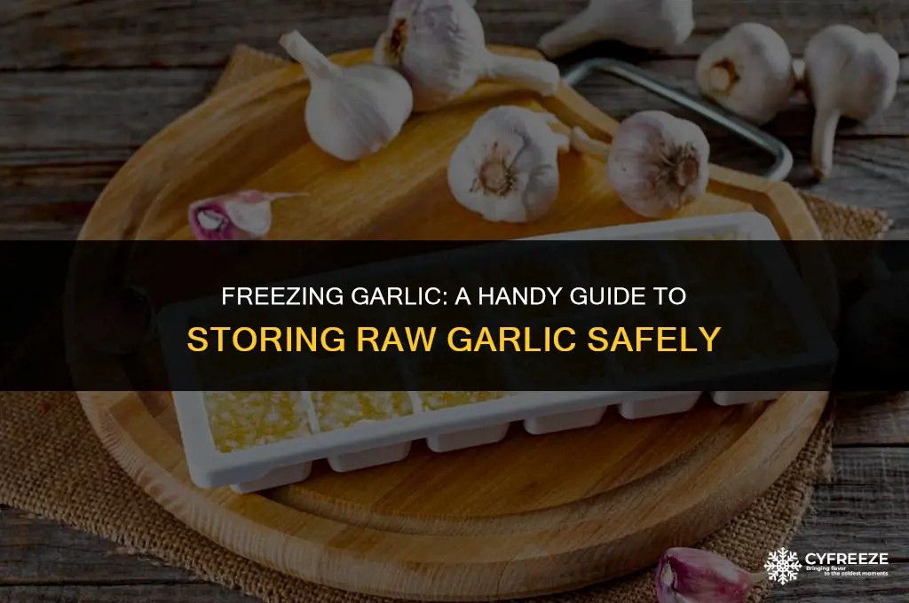 can i put raw gralic in teh freezer