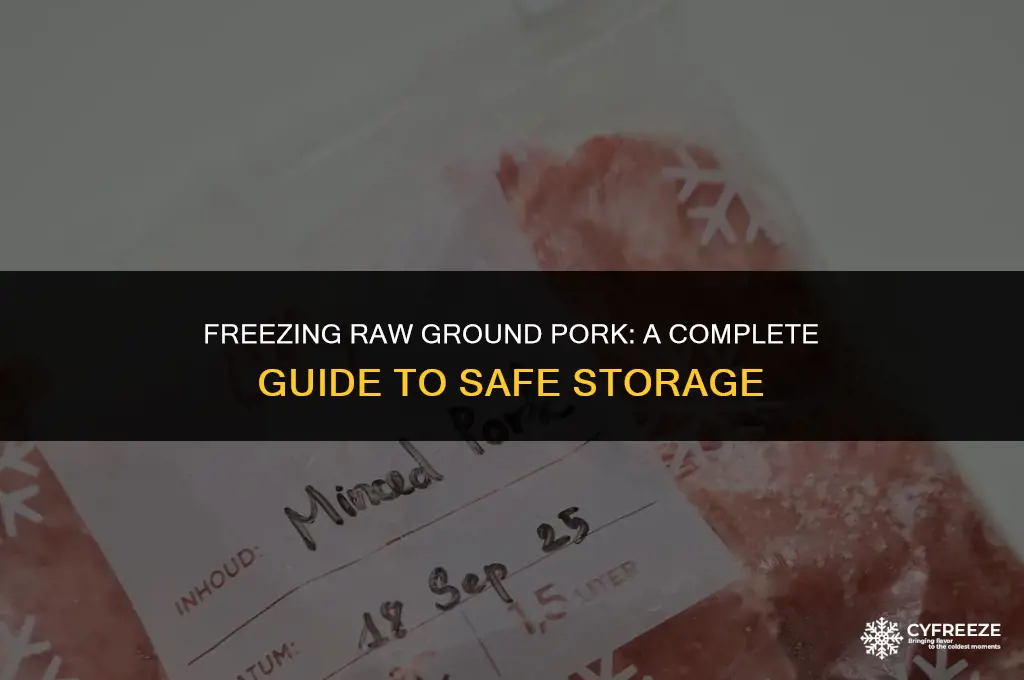 can i put raw ground pork in the freezer