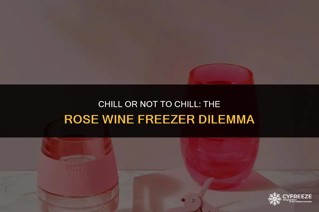 can i put rose wine in the freezer